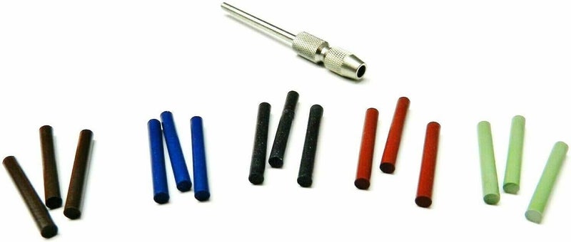 JTS 2mm Silicone Pin Polishing Points 15Pc Assortment of 5 Grades and Chuck Mandrel - Image 2